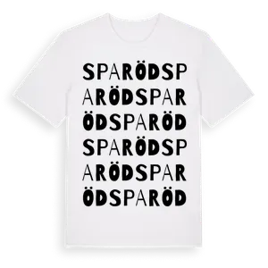 Sparöd ordlek t-shirt – ekologisk bomull t-shirt från Pinshirt