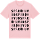 Pink Cotton t-shirt med Spåröhuvud ordlek t-shirt