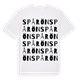 White t-shirt med Spårön ordlek t-shirt