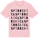 Pink Cotton t-shirt med Spärrebäck ordlek t-shirt