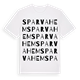 White t-shirt med Sparvahem ordlek t-shirt