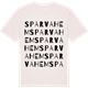 Vintage White t-shirt med Sparvahem ordlek t-shirt