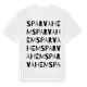 White t-shirt med Sparvahem ordlek t-shirt