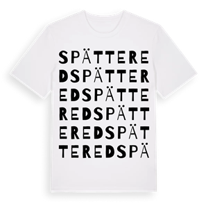 Spättered ordlek t-shirt – ekologisk bomull t-shirt från Pinshirt
