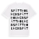 White t-shirt med Spättholmen ordlek t-shirt