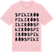 Pink Cotton t-shirt med Spekeröd ordlek t-shirt