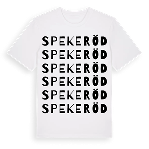 Spekeröd ordlek t-shirt – ekologisk bomull t-shirt från Pinshirt