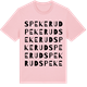 Pink Cotton t-shirt med Spekerud ordlek t-shirt