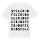 White t-shirt med Spekerud ordlek t-shirt
