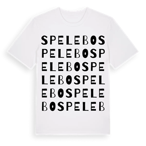 Spelebo ordlek t-shirt – ekologisk bomull t-shirt från Pinshirt