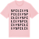 Pink Cotton t-shirt med Speleby ordlek t-shirt