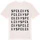 Vintage White t-shirt med Speleby ordlek t-shirt