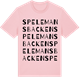 Pink Cotton t-shirt med Spelemansbacken ordlek t-shirt