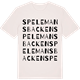 Vintage White t-shirt med Spelemansbacken ordlek t-shirt