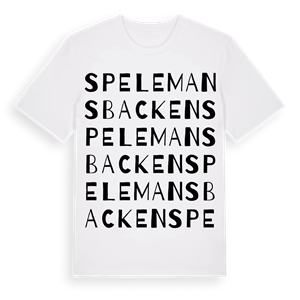 Spelemansbacken ordlek t-shirt – ekologisk bomull t-shirt från Pinshirt