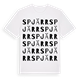 White t-shirt med Spjärr ordlek t-shirt