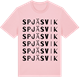 Pink Cotton t-shirt med Spjäsvik ordlek t-shirt