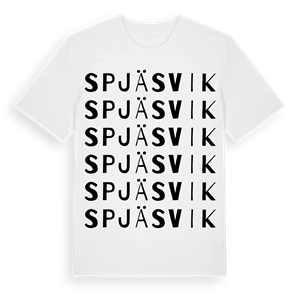Spjäsvik ordlek t-shirt – ekologisk bomull t-shirt från Pinshirt