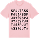 Pink Cotton t-shirt med Spjutås ordlek t-shirt