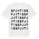 White t-shirt med Spjutås ordlek t-shirt