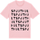 Pink Cotton t-shirt med Spjuthult ordlek t-shirt