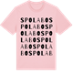 Pink Cotton t-shirt med Spolabo ordlek t-shirt