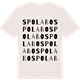 Vintage White t-shirt med Spolabo ordlek t-shirt