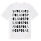 White t-shirt med Spolabo ordlek t-shirt
