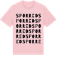 Pink Cotton t-shirt med Sporred ordlek t-shirt