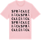 Pink Cotton t-shirt med Spräcklebäck ordlek t-shirt