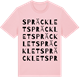 Pink Cotton t-shirt med Spräcklet ordlek t-shirt
