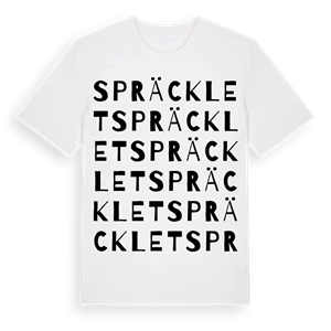 Spräcklet ordlek t-shirt – ekologisk bomull t-shirt från Pinshirt