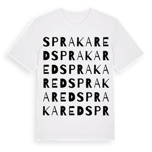 Sprakared ordlek t-shirt – ekologisk bomull t-shirt från Pinshirt