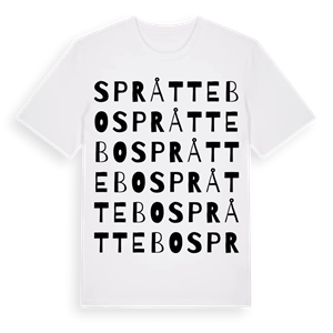 Språttebo ordlek t-shirt – ekologisk bomull t-shirt från Pinshirt