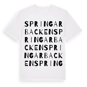Springarbacken ordlek t-shirt – ekologisk bomull t-shirt från Pinshirt