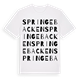 White t-shirt med Springebacken ordlek t-shirt