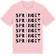 Pink Cotton t-shirt med Springet ordlek t-shirt