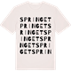Vintage White t-shirt med Springet ordlek t-shirt