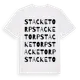 White t-shirt med Stacketorp ordlek t-shirt