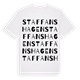 White t-shirt med Staffanshagen ordlek t-shirt