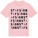 Pink Cotton t-shirt med Stafsäng ordlek t-shirt
