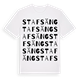 White t-shirt med Stafsäng ordlek t-shirt