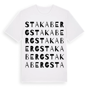 Stakaberg ordlek t-shirt – ekologisk bomull t-shirt från Pinshirt