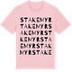 Pink Cotton t-shirt med Stakemyr ordlek t-shirt