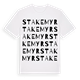 White t-shirt med Stakemyr ordlek t-shirt