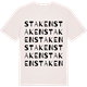 Vintage White t-shirt med Staken ordlek t-shirt