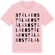 Pink Cotton t-shirt med Stålabo ordlek t-shirt