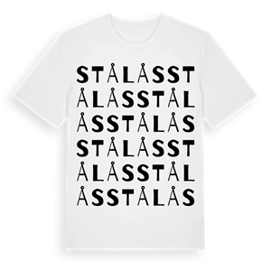 Stålås ordlek t-shirt – ekologisk bomull t-shirt från Pinshirt