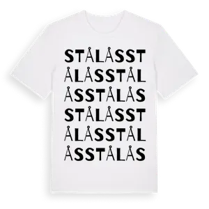 Stålås ordlek t-shirt – ekologisk bomull t-shirt från Pinshirt