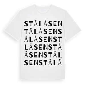 Stålåsen ordlek t-shirt – ekologisk bomull t-shirt från Pinshirt